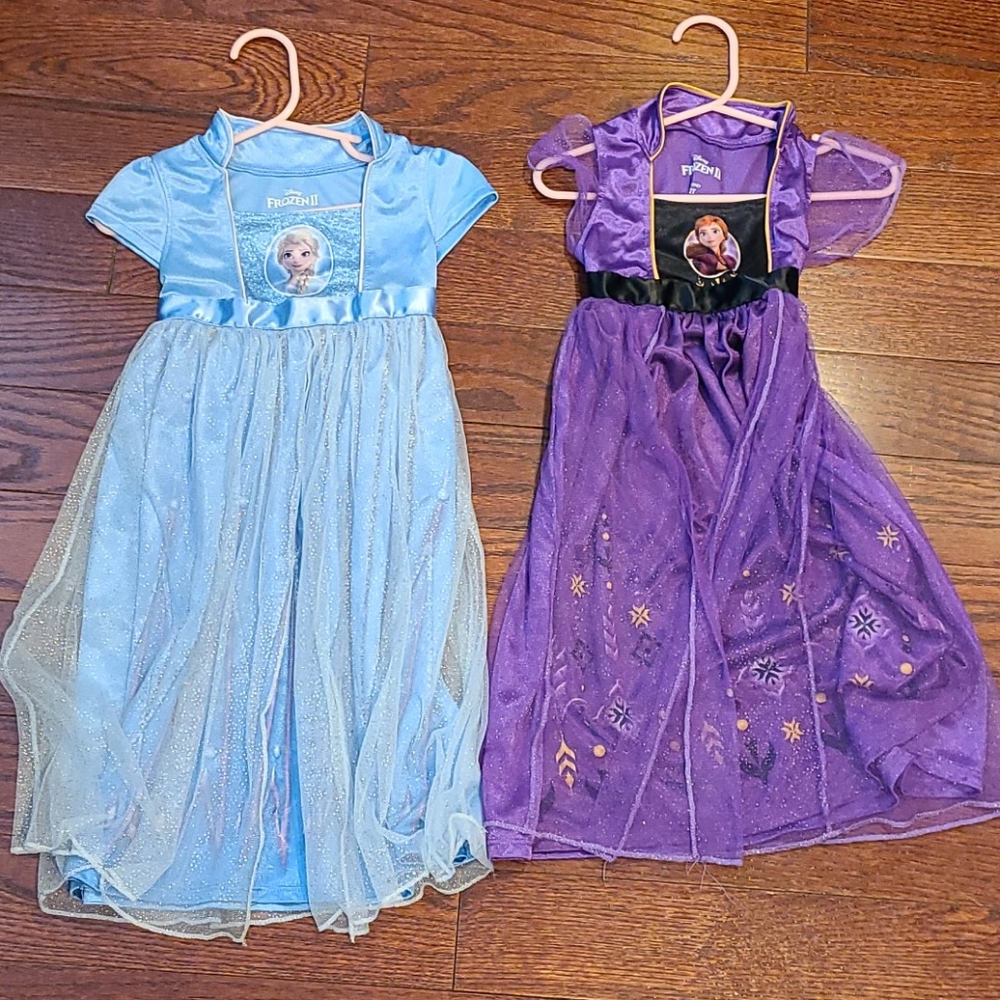 A set of frozen nightgowns 2T